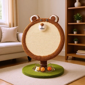 Arbre à chat en mousse de lin rose motif lapin, pour l'auto-entretenissement, <span class=keywords><strong>anti</strong></span>-<span class=keywords><strong>ennui</strong></span>, résistant à l'usure, robuste et durable - Product Image 3