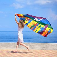 Drapeaux personnalisés en polyester 3x5 pieds Colombe de la paix Arc-en-ciel Drapeaux de l'amour et de la paix pour la décoration intérieure et extérieure
