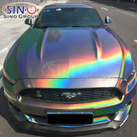 CL-IL Auto-Adhésif Wrap Vinyle Populaire style Irisation Laser De Voiture de Vinyle Wrap Décoration Film