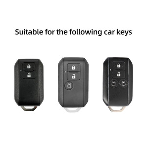 ปลอกกุญแจซิงค์อัลลอยสุดหรูพร้อมพวงกุญแจทนทานต่อรอยขีดข่วนสำหรับเคสกุญแจรถยนต์ <span class=keywords><strong>Suzuki</strong></span> Swift Sport HYBRID V Wagon R - Product Image 4