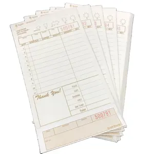 2024Duplicate carbonless restaurant guest check book with loose style