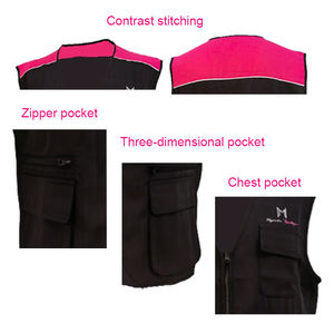 Gilet da uomo ad alta quantità di abbigliamento di sicurezza Multi-tasca in cotone poliestere con immagine più grande per la condivisione di confronto - Product Image 6