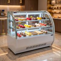 Réfrigérateur de présentation en libre-service pour boulangerie, îlot de desserts et sandwichs, avec refroidissement par air et dessus ouvert
