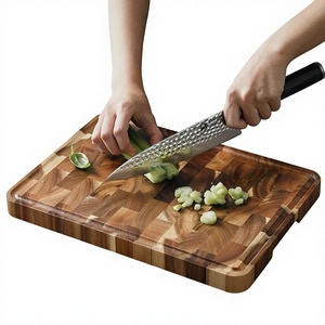 Handcrafted Wooden Rectangle Chopping Board-1.3cm Thick Resin <b>Knife</b> Handle Easy to Clean Non-Toxic & Dishwasher <b>Safe</b> - Product Image 1