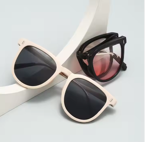 Nouvelles Lunettes de Soleil Ovales de Luxe Pliables pour l'Extérieur, Verres UV400, Légères, Protection Forte Contre la Lumière, pour Hommes et Femmes Adultes, Idéales pour la Conduite - Product Image 3