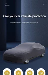 Housse de voiture intérieure extensible en spandex doux en polaire anti-poussière élastique ajustée pour le stationnement en garage intérieur - Product Image 4
