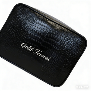 Wholesale Customized Personalized Crocodile Textured Makeup <strong>Bag</strong> Embroider Name Cosmetic Pouch <strong>Travel</strong> <strong>Wash</strong> <strong>Bag</strong> for <strong>Women</strong> - Product Image 4