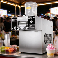 Machine à glace pilée commerciale en acier inoxydable 750W, machine à neige glacée en flocons, capacité 120-150kg/24h pour les boutiques de desserts