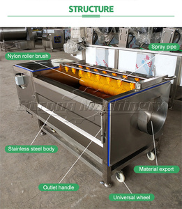 Machine à éplucher industrielle de haute qualité pour légumes racines, pommes de terre et carottes Machine à éplucher les pommes de terre pour l'usine - Product Image 3