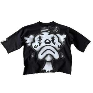 เสื้อยืดโอเวอร์ไซส์สไตล์พังก์ร็อกเรโทรสำหรับผู้ชาย ผ้าคอตตอนเจอร์ซีย์ ฮิปฮอป ฮาราจูกุ สไตล์พิมพ์ลาย - Product Image 4