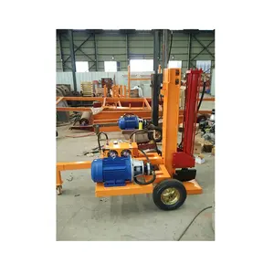 7.5kw Vertical hydraulic Stump Round wood splitter High pressure Guillotine tree demolition equipment