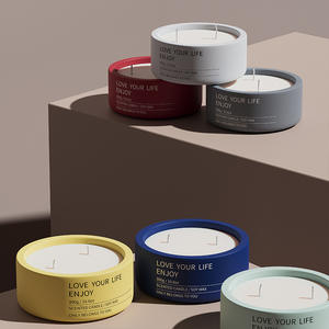 Logotipo personalizado colorido mate cerámica velas tarro hogar decorativo vacío hecho a mano vela contenedor - Product Image 1