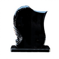 Stèles funéraires en granit noir, pierre naturelle, design américain traditionnel, pour cimetière