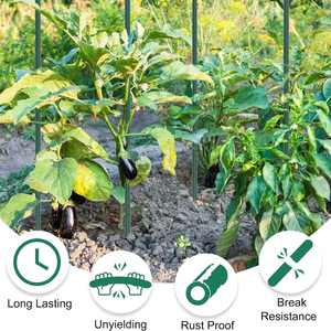 Piquets de jardin TOPFRP verts en métal recouverts de plastique, support d'escalade, modèle TOP609 - Product Image 2