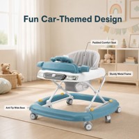 Marche-bébé de haute qualité pour garçon, assistant de marche avec musique et lumières, poussette 3 en 1, marche-bébé d'activités à roulettes avec dessins animés