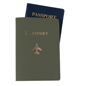 Porta Pasaportes y Tarjetas de Vacunación de Cuero PU con Logotipo Estampado en Oro, Estilo Moderno para Mujer/Hombre - Product Image 5