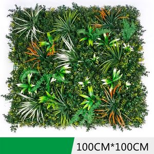 Feuillage artificiel gazon artificiel 5d Panneau mural tropical artificiel vert panneau mural herbe de pampa feuille de palmier artificiel mur - Product Image 4