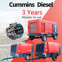 Compresseur d'air diesel Cummins 20 bars 800 CFM pour l'exploitation minière, 450 PSI, 22 m³/min