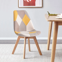 Patch de travail en tissu au design moderne doux et confortable, siège en bois, repose-pieds, chaises de salon, maison, salle à manger, meubles, chaise