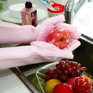 Dishwashing <b>Cleaning</b> Sponge Gloves Reusable Silicone Brush Scrubber Gloves for <b>Pet</b> Grooming <b>Bathing</b> Car Washing - Product Image 4