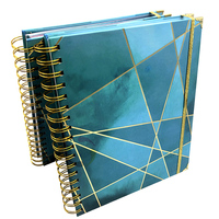 Carnet de notes écologique en cuir/tissu avec reliure spirale et agrafée pour l'écriture et les étudiants