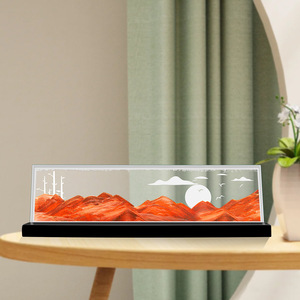 Decorazione per la casa: Cornice artistica rettangolare in vetro soffiato con <span class=keywords><strong>sabbia</strong></span> liquida e <span class=keywords><strong>sabbia</strong></span> mobile, effetto paesaggio e arte artigianale - Product Image 5