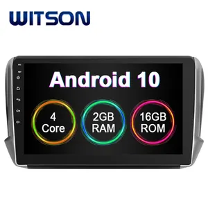 WITSON 안드로이드 10.0 2 din 자동차 dvd 플레이어 푸조 208/2008 2015-2018 () 2GB RAM 16GB 플래시 멀티미디어 범용