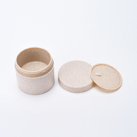 10g 20g 30g 50g 100g 150g 200g 250g Pots cosmétiques en plastique de paille de blé recyclée biodégradable à double paroi écologiques