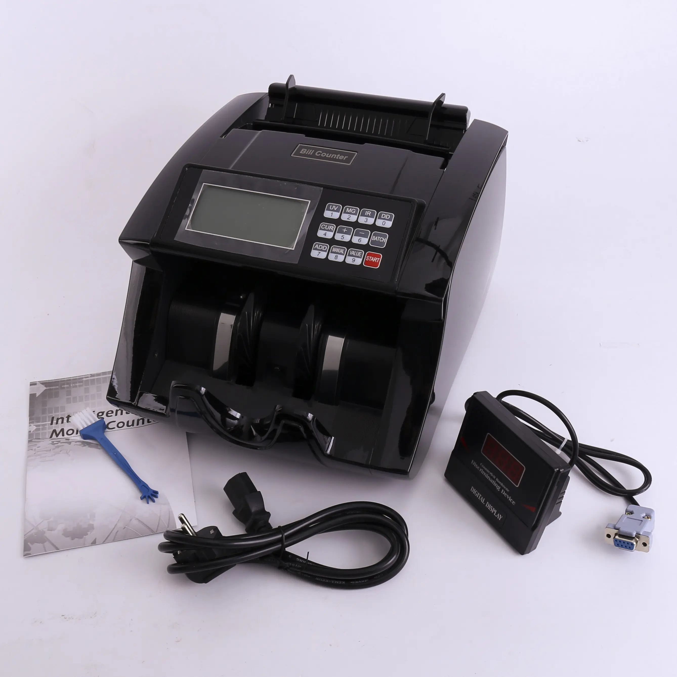 Machine de compteur d'argent avec détecteur de contrefaçon