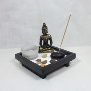 Vendita calda di alta qualità in resina Zen giardino ufficio ufficio decorazione da tavolo Mini Zen giardino Kit per il relax meditazione - Product Image 4