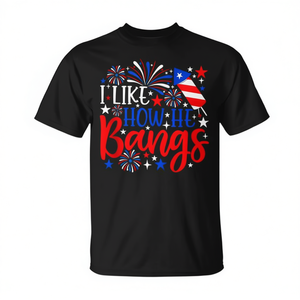J'aime le style de ce t-shirt pour couples avec des feux d'artifice du 4 juillet - Product Image 2