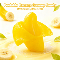 Fabrieksgroothandel Peeling Banana Gummy Candy Grappige Schilervaring Fruit Smaak Kauwgom Snoep Bulk Leverancier