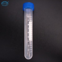 Échantillons gratuit de laboratoire, Tube conique rond pour centrifugeuse, avec bouche à vis, en plastique, grade 10ml, pièces