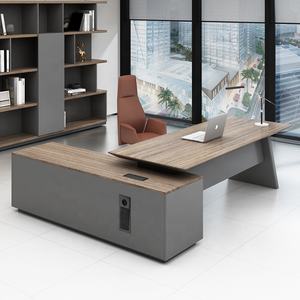 Personalizado OEM de alta calidad europeo moderno mobiliario de oficina en forma de L Executive Boss CEO juego de mesa de escritorio para la Oficina - Product Image 2