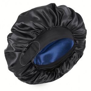 Gorro de Dormir de Seda Real para Hombre y Mujer, para Cabello Rizado, Doble Capa, Ajustable, Antideslizante, Regalo Promocional - Product Image 2