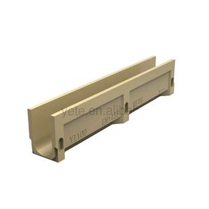 Canal de drainage en béton de résine écologique de haute qualité avec couvercle estampé Drains de tranchée d'aménagement paysager Gouttière préfabriquée - Product Image 5