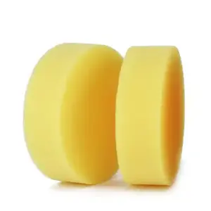 Surainbow T-620 Yellow Round Shaped Car Auto Sponge Wax Applicator For Waxing