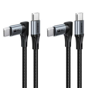 Cable de Datos Retráctil SUNGUY de 60W 3A con Carga Rápida Tipo-C para Teléfono Móvil/Laptop/Auto, MOQ Bajo, Nylon Ecológico, Longitud Personalizable - Product Image 1