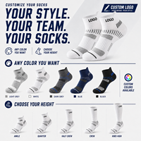 Chaussettes de sport respirantes de haute qualité pour hommes, chaussettes rembourrées sportives, chaussettes de cyclisme, de course à pied, personnalisables