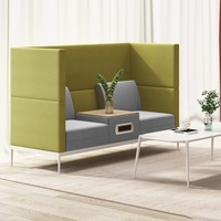 Meubles de bureau à usage général, ensemble de canapés de bureau en cuir synthétique, canapé à plusieurs places pour usage de bureau