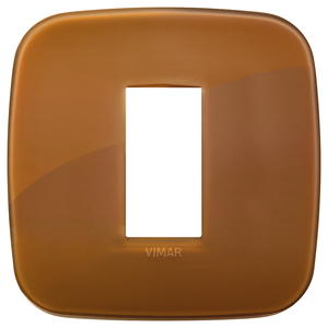 Vimar Placca Round 1M Reflex Caramel Wall <b>Switch</b> Cover 9.5x9.5cm - Product Image 1