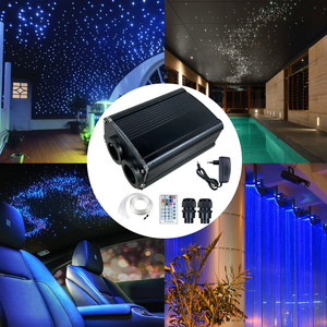 Kit de plafond étoilé à fibres optiques scintillantes RGBW 16W, corps de lampe en aluminium LED, IP20, télécommande/DMX512, résistant à l'eau - Product Image 6