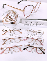 Nouvelles montures de lunettes optiques légères et confortables pour femmes, style œil de chat, anti-lumière bleue, monture intégrale, vente en gros