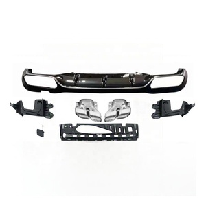Diffusore Posteriore con Terminali di Scarico per <span class=keywords><strong>Mercedes</strong></span> <span class=keywords><strong>Benz</strong></span> Classe <span class=keywords><strong>E</strong></span> W213 AMG Line Saloon 2016-2019, Upgrade E63 E53, Nero o Argento - Product Image 3