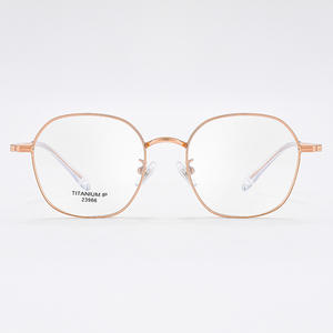 Monturas de Gafas de Titanio Danyang, Montura Octogonal Completa, Ligeras, Gafas de Moda para Mujer 23966, Lentes de Plástico - Product Image 1