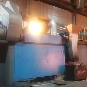 2 ton aluminium scrap melting furnace rotary type induction furnace for melting copper 500kg iron furnace