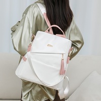 Sac à dos de voyage léger et élégant en PU pour femme, avec fermeture éclair, idéal pour le travail, les trajets quotidiens et les loisirs