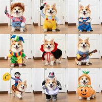 Costumes d'Halloween amusants pour chien, en tissu doux réglable, design poupée chevauchée, tenue fantaisie pour animal de compagnie, vêtements de cosplay pour fête d'Halloween