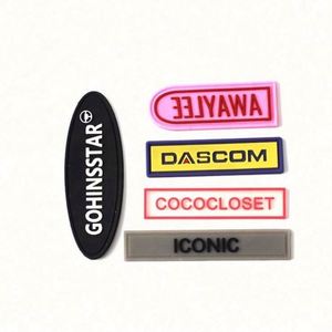 Customized Embossed 2D Soft PVC Logo Patch Badge for Sewing for Garment Labels - Product Image 2