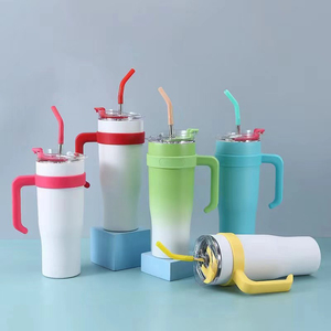 Nouveau 40Oz Portable En Acier Inoxydable Voiture Isolation Sous Vide Bouteille D'eau Tasse Paille Fond <span class=keywords><strong>Plat</strong></span> <span class=keywords><strong>Thermos</strong></span> De Voiture pour Camping Caractéristiques - Product Image 2